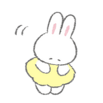 cute bunny drawing bowing