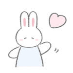cute bunny drawing waving