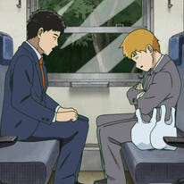 Reigen and Serizawa from Mob Psycho 100