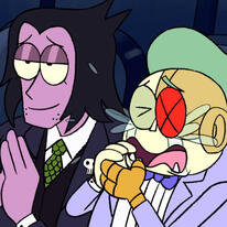 Boxman and Professor Venomous from OK KO