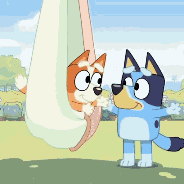 Bluey and Bingo from Bluey