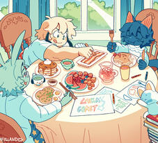 Laika, Mars, and Yue from Laika's Comet